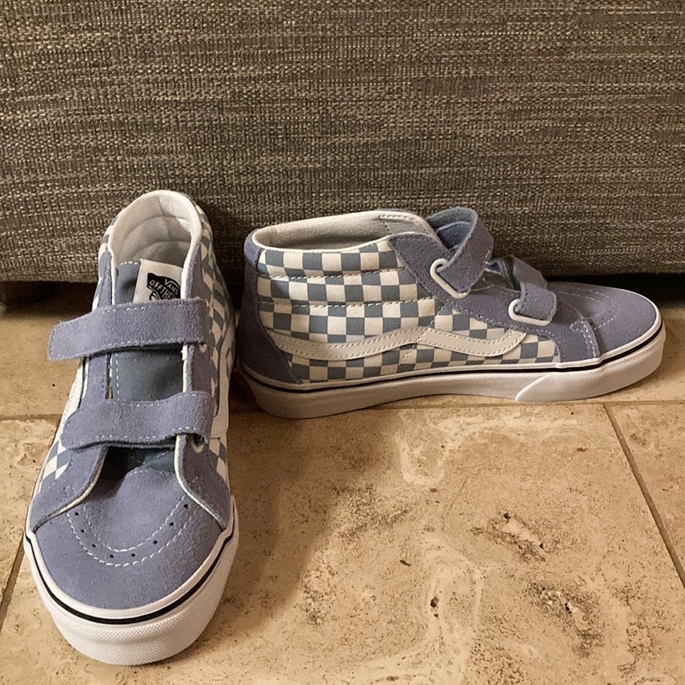 VANS SK-8 high tops Blue & White Velcro